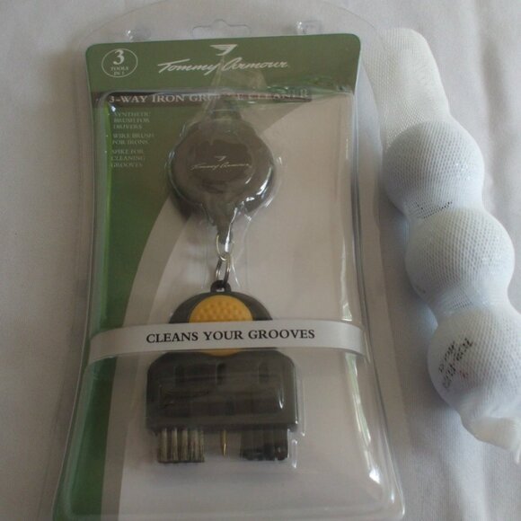 Tommy Armour 3 Way Iron Groove Cleaner Plus 3 Tommy Armour Golf Balls - Picture 1 of 2